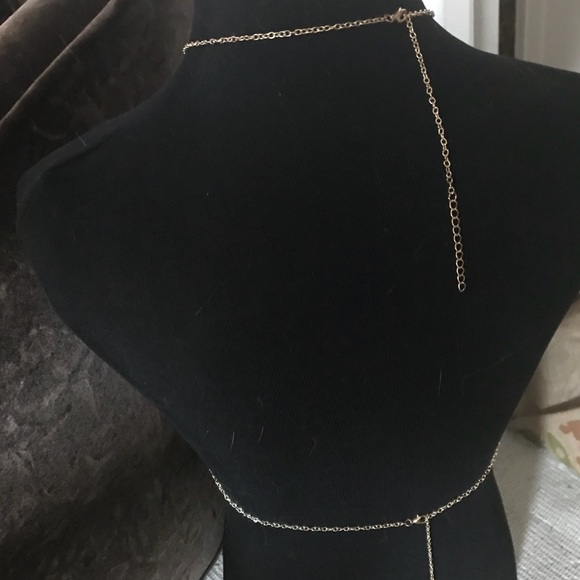 LAST! Dainty gold necklace harness layered pendant - Picture 3 of 4